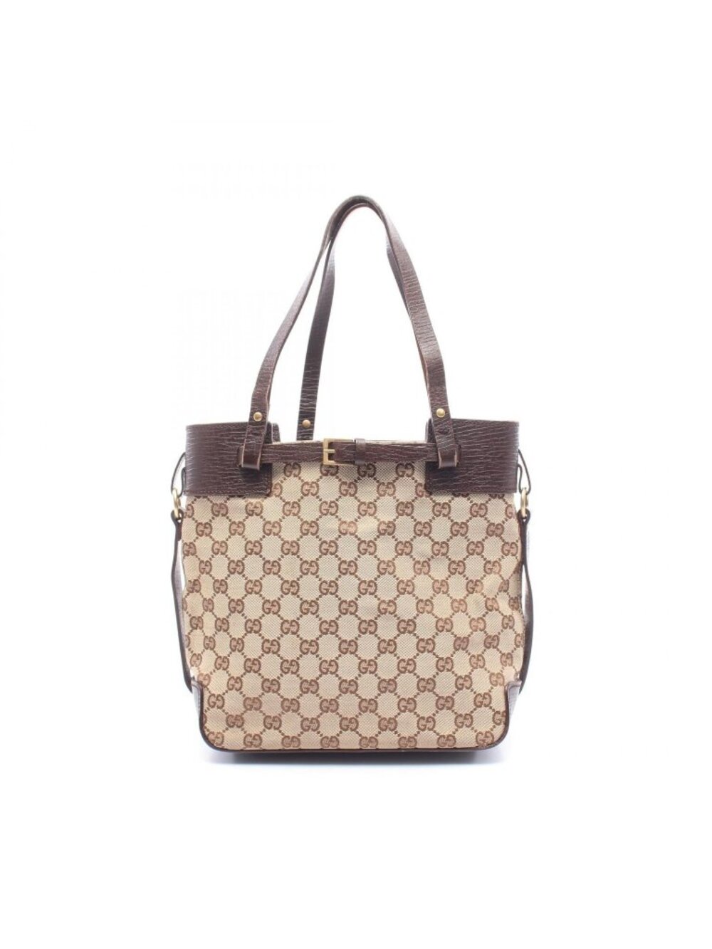 Gucci Tote Bag GG Canvas Beige Brown